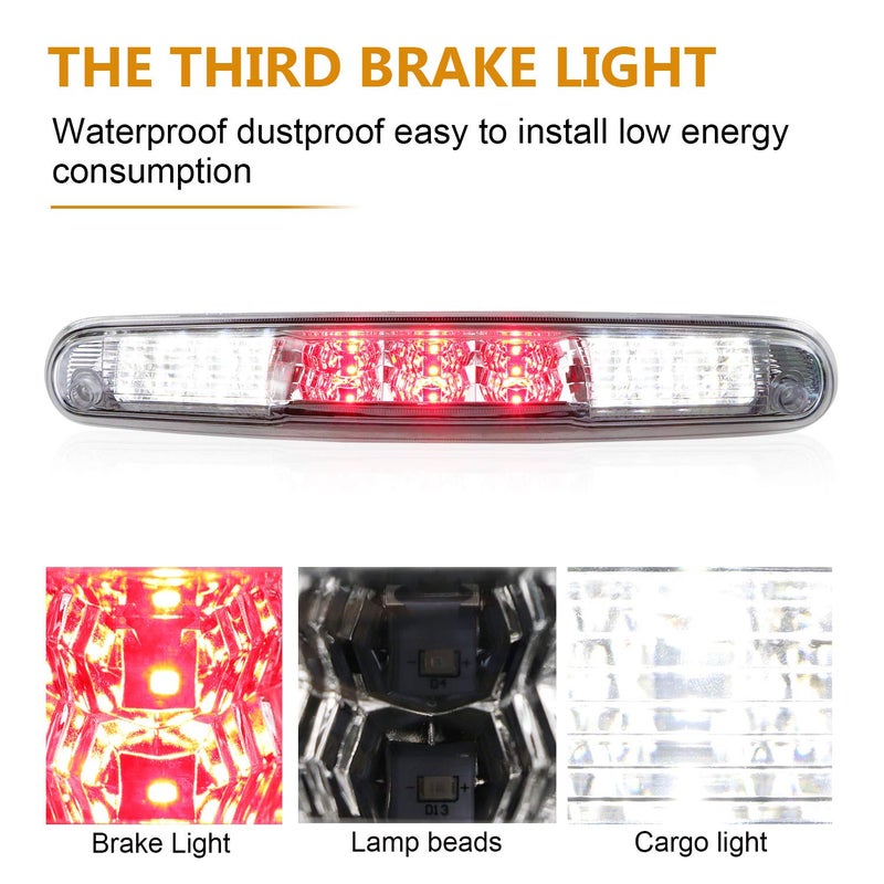 Tresound 3rd Third Brake Light for Chevy Silverado1500 2500HD 3500HD 2007-2013, for GMC Sierra 1500 2500HD 3500HD 2007-2013, Cargo Light LED High Mount Lamp Tail Light (Red) - Image 5